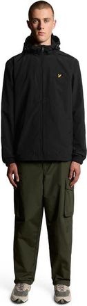 Lyle & Scott Zip Through Hooded Jacket in Jet Black at Nordstrom, Size Xx-Large