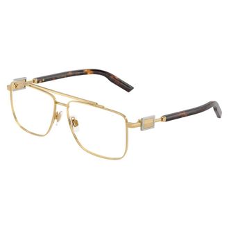 Dolce & Gabbana Glasses, male, Yellow, Size: 58 MM Aviator Optical Frame