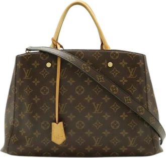 Louis Vuitton Pre-owned Handbags, female, Brown, Size: ONE SIZE Pre-owned Montaigne GM Tote