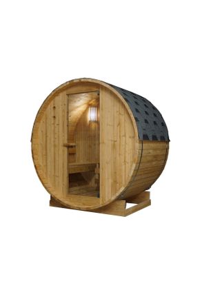 Sanotechnik Saunafass, Fichtefarben, Glas, Fichte, 120x191.5x189 cm, Freizeit & Co, Wellness & Gesundheit, Sauna