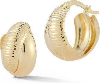 Ember Fine Jewelry 14K Gold Double Round Hoops