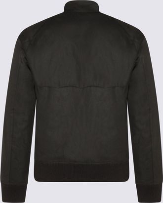 Barbour Black Cotton Porton Wax Casual Jacket