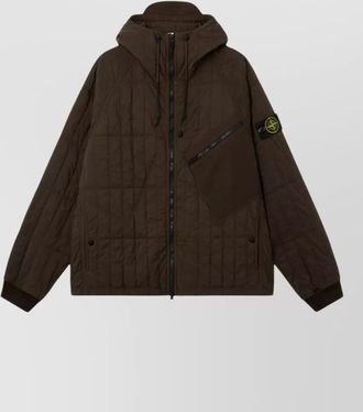 Stone Island quilted hooded puffer jacket