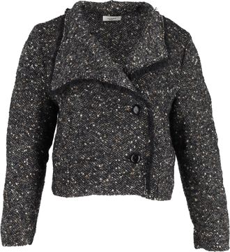 Isabel Marant Etoile Edith Tweed Jacket in Black Wool