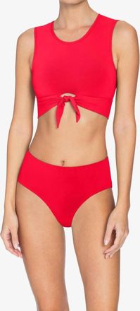 Robin Piccone Ava Tank Swim Top In Red