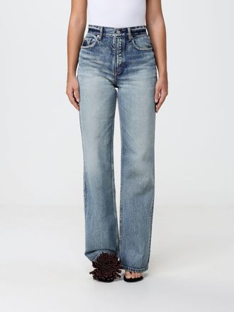 Alaia Jeans straight fit in denim di cotone a vita alta