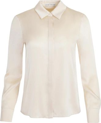 Alice & Olivia Alice Olivia BY Stacey Bendet Shirts - Dames - Overhemden - Beige - L - Overhemden