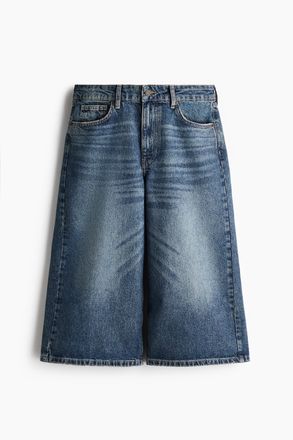 H&M Wide Regular Waist Culotte Jeans - Denimblau