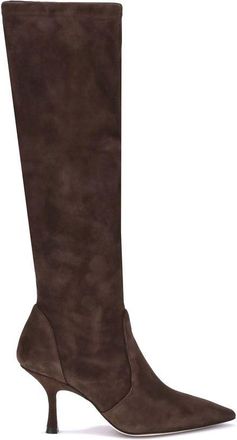 Stuart Weitzman Brown Calf Leather Bos Taurus Womens Boots