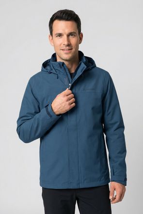Vaude Regenjacke VAUDE, Herren, Gr. XXL, baltic sea, Obermaterial: 100% Polyester. Futter: 100% Polyamid. Netzfutter: 100% Polyester, Jacken Regenjacke, f&uuml;r