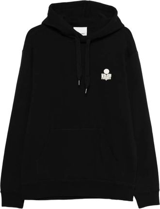 Isabel Marant Matte logo-embroidered hoodie - Zwart