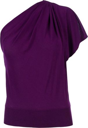 Giambattista Valli asymmetric shoulder top - Viola