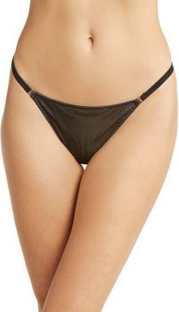Skarlett Blue Mischief Thong in Black/nyln at Nordstrom Rack, Size X-Large