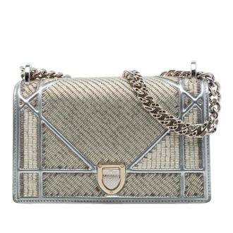 Dior Pre-owned Dior Small Calfskin Diorama Crystal Embellished Flap Crossbody Ladies QM38MBNQVRW46CRI