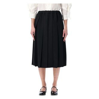 Comme Des Gar&ccedil;ons Midi Skirts, female, Black, Size: S Plitted Skirt