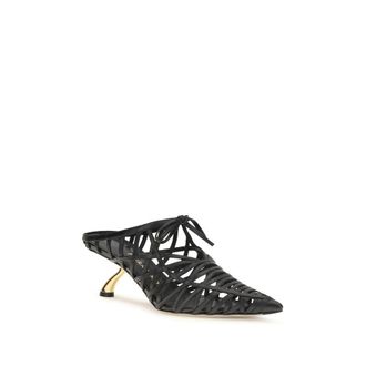 Ferragamo Womens Black Calf Leather Bos Taurus Mules