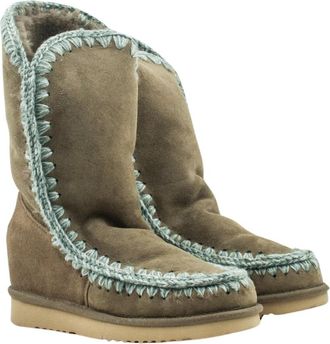 Mou Gezellige Winterlaarzen - Dames - Winterlaarzen - Beige - 38 EU - Schoenen