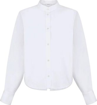 Givenchy Cocoon Cut-Out Shirt in Popeline - Dames - Overhemden - Wit - XS - Katoen - Overhemden