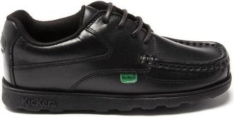 Kickers Childrens Unisex Fragma Lace Up Shoes - Black Leather - Size UK 2.5 Infant