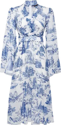 Philipp Plein Georgette Long Crystal Dress En PLEIN air