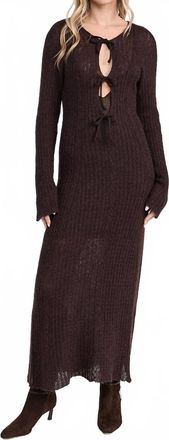 Alohas Triza Maxi Dress In Brown