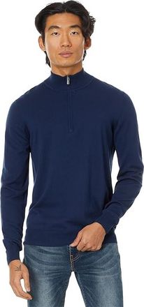 Faherty Movement 1/4 Zip Sweater Mens Sweater Marine Navy Heather : 2XL, Cotton/Polyester