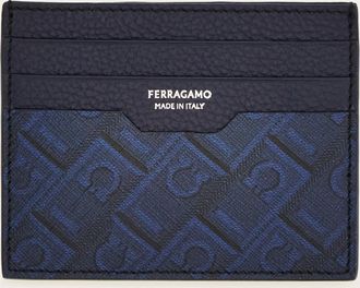 Ferragamo Uomo Porta carte di credito Ferragamo Monogram Blu