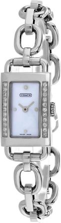 Coach Mother Of Pearl Silver Quartz Mother of Pearl Dial Ladies Watch 14500465