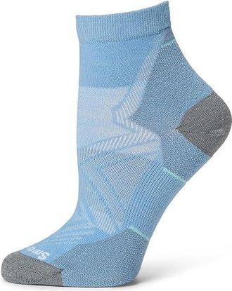 Smartwool Run Zero Cushion Ankle Womens Low Cut Socks Shoes Serene Blue : LG (Womens Shoe 10-12.5), Wool/Nylon/Mesh