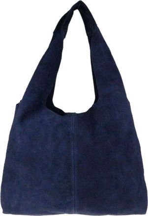 Girly HandBags Womens Plain Open Shoulder Bag - Navy