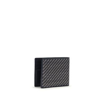 Ferragamo Woven Calf Leather Wallet - Gray