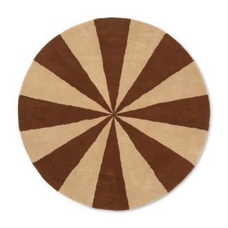 Ferm Living Arch Getufteter Teppich, &Oslash; 130 cm, ziegelrot / off-white