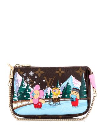 Louis Vuitton Pochette Accessoires Limited Edition Vivienne Xmas Monogram Canvas Mini clutch bag - Bruin