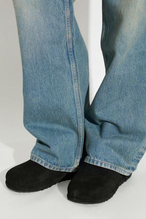 UGG Suede Snow Boots Classic Mini Enwrap, Womens, Black