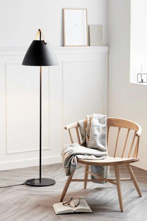 Nordlux Strap Living Room Bedroom Floor Lamp in Black 153.7cm Tall