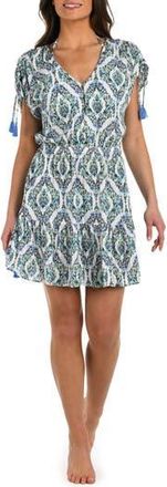 La Blanca Deja Blue V-Neck Cover-Up Dress at Nordstrom Rack, Size Large