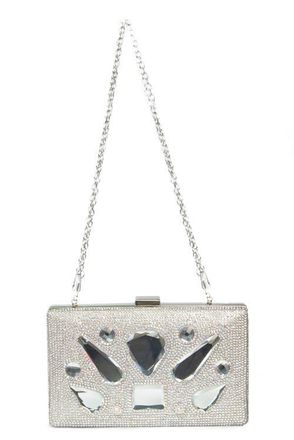 Lauren Lorraine Sheena Clutch in Silver at Nordstrom