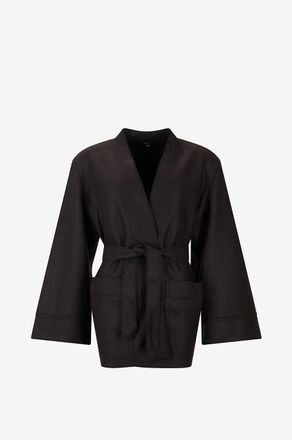 SOEUR Kurze Kimonoschnitt-Wolljacke Balme