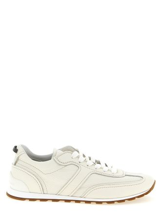 Brunello Cucinelli White Goatskin Athletic Womens Sneakers