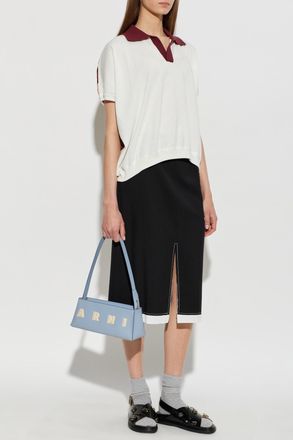 Marni Polo Made From Combined Materials, Womens, Cream