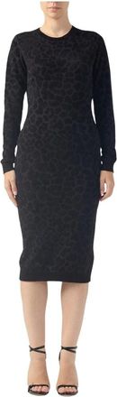 Just Cavalli Abito Tubino Jacquard Leo Lurex - Dresses - Mujer - Negro - M