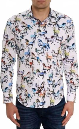 Robert Graham Thoroughbred Woven Long Sleeve Shirt In White