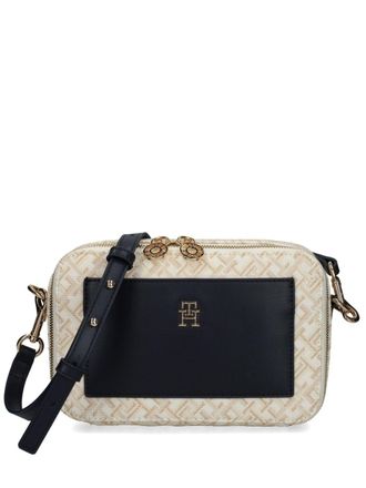 Tommy Hilfiger monogram-print crossbody bag - Neutrals