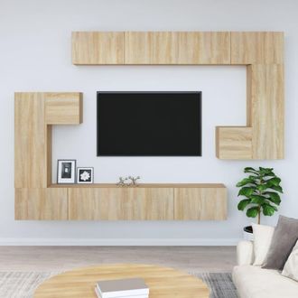 vidaXL Vidaxl - Mueble De Pared Para Tv Madera Contrachapada Color Roble Sonoma
