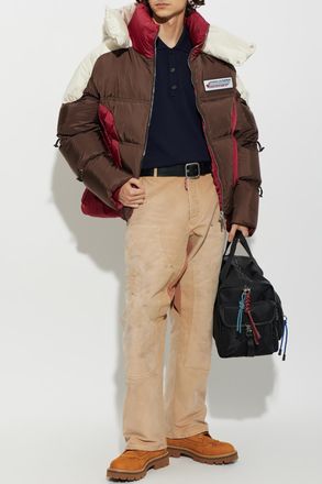 Dsquared2 Down Jacket With Embroidered Logo, Mens, Multicolour