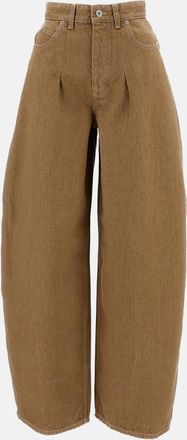 Jacquemus Beige High-Waisted Jeans