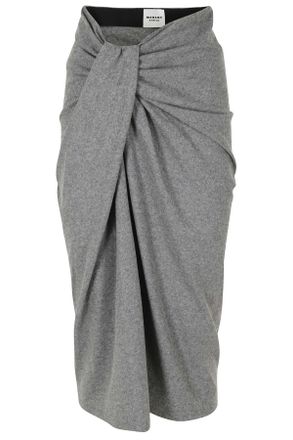 Isabel Marant Jeldia GC Elasticated-Waist Viscose-Blend Midi Skirt