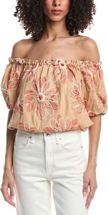 Ramy Brook Lana Linen-Blend Top