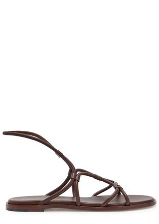 Gianvito Rossi Woven Leather Sandals - Brown - 41 (IT41 / UK8)