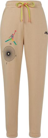 Nike Jordan Air Jordan Word Embroidered Drawstring Casual Joggers/Pants/Trousers Mens Brown DQ8016-252